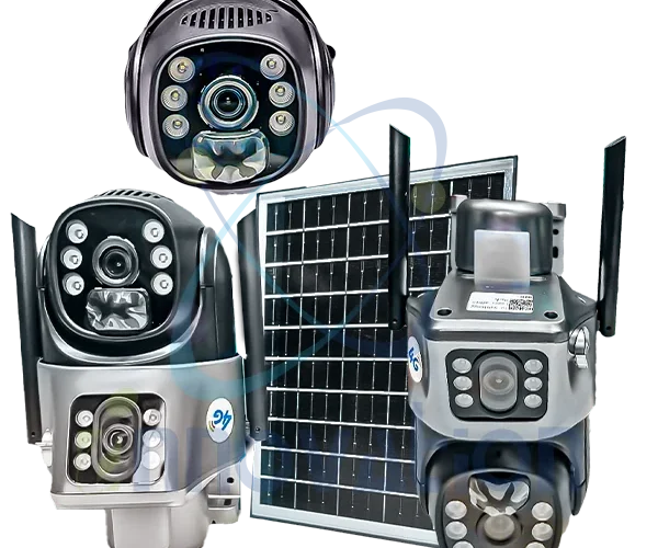 Caméra de Surveillance PTZ Solaire 4G WiFi – Vision Nocturne IR – Rotation 360° – Autonome avec Panneau Solaire