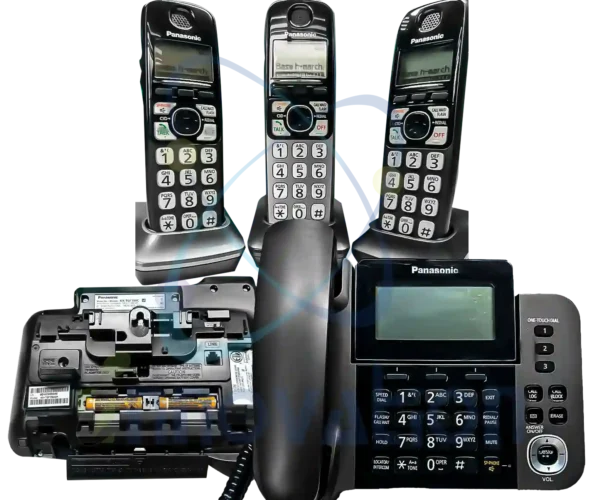 Téléphone sans fil Panasonic KX-TGF350 - Kit base filaire + 3 combinés DECT rechargeable avec répondeur