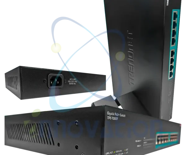 Switch PoE+ Gigabit TRENDnet TPE-TG80F - Commutateur 8 ports Gigabit PoE+ non manageable, boîtier métal, alimentation IEC