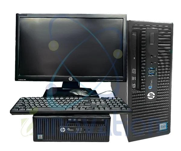 Ordinateur de bureau HP EliteDesk SFF - PC complet avec écran, clavier et souris (reconditionné)